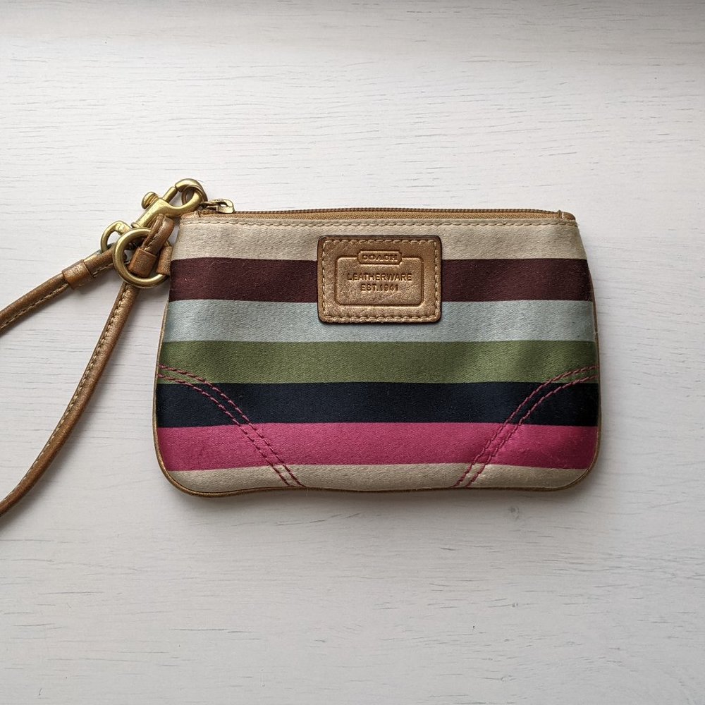 Coach Legacy Satin Wristlet
